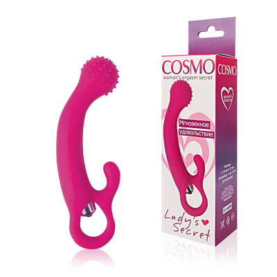 ВИБРОМАССАЖЁР цвет розовый, L 130 мм D 33 мм (CSM-23040)