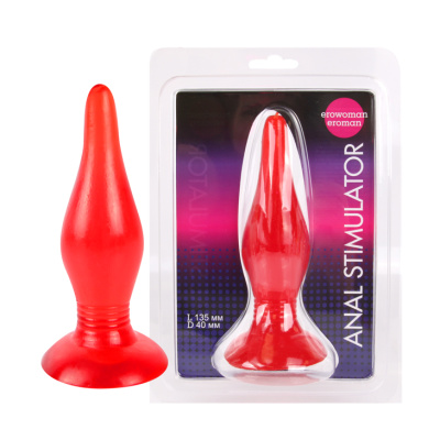 Стимулятор анальный ANAL STIMULATOR (втулка) цвет красный, L 135 мм D 40 мм (EE-10017-3)