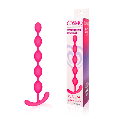 ЦЕПОЧКА АНАЛЬНАЯ L 223 мм D 19x22x25 мм, цвет ярко-розовый (CSM-23120)