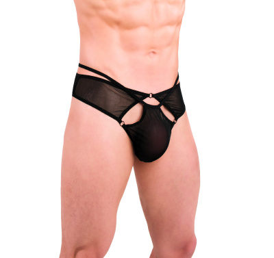 ТРУСЫ МУЖСКИЕ С КОЛЬЦАМИ разм. 46-48, цвет черный (2922 (46-48))