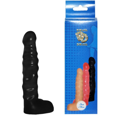 Анальный стимулятор чергого цвета с мошонкой (4050-22 CD DD)