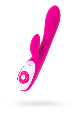 Вибратор с клиторальным стимулятором Nalone Rhythm, силикон, розовый, 21,6 см (0T-00011606)